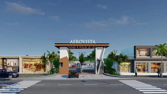 Aerovista Dholera gated residential plot entrance gate